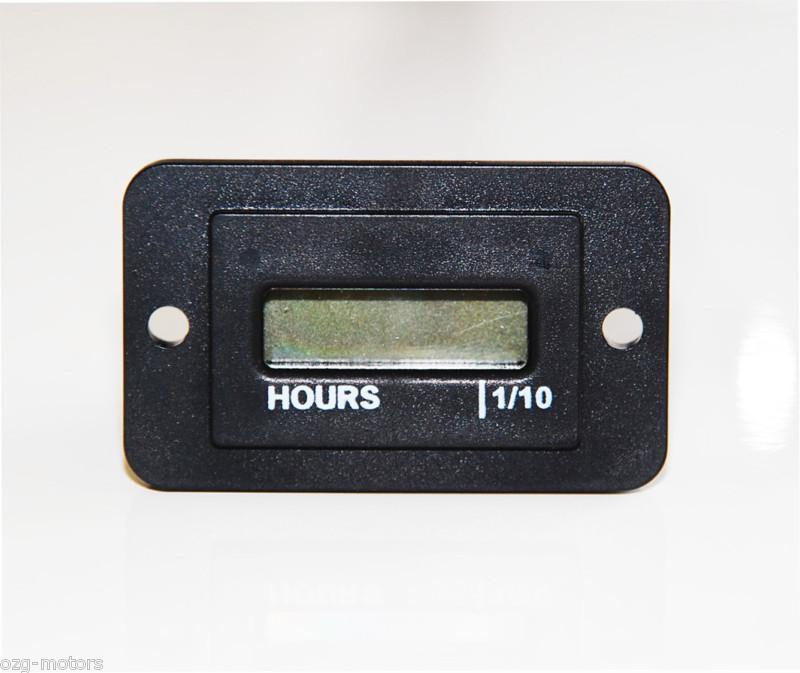 Rectangle lcd hour meter gauge 9-12-24-48-90 volt golf cart forklift digital rv