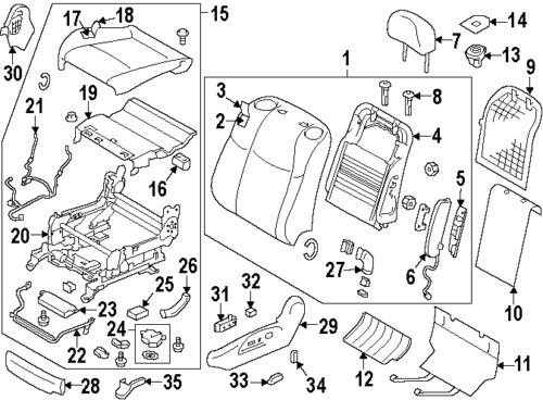 Infiniti 870631me2c genuine oem factory original recline knob