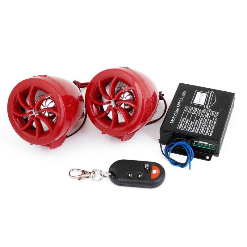 Red plastic housing audio speaker sound dc 12v for motorbike