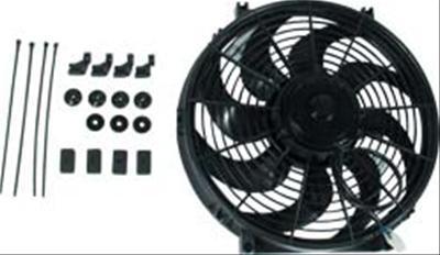 Two (2) allstar electric fan single 10" diameter reversible 750 cfm black kit