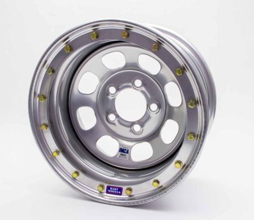 Bart wheels imca beadlock 15x8 in 5x4.75 silver wheel p/n 535-58342b