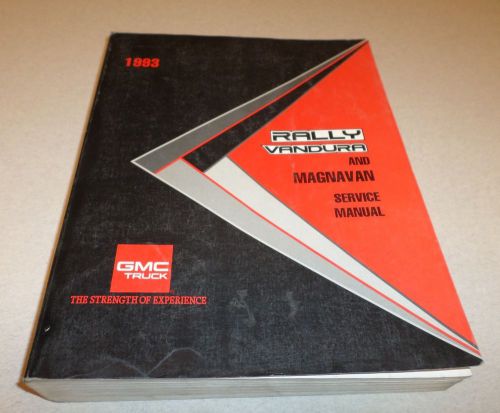 1993 &#039;93 gmc rally vandura magnavan van service shop repair shop manual &#034;good&#034;