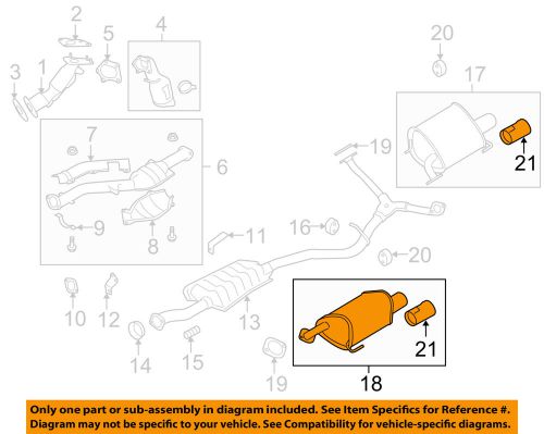 Subaru oem 2008 impreza 2.5l-h4-muffler 44300fg060