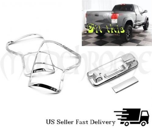 Chrome tailgate&amp;tail light cover for 07-09 tundra *w/ camera hole*