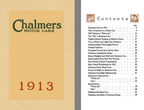 Chalmers 1913 - chalmers motor cars 1913 (models 17 and 18)