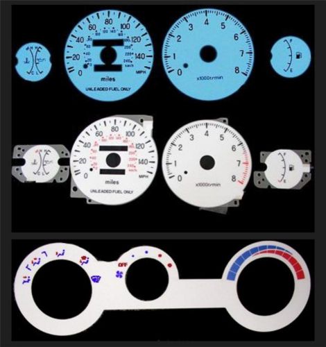 Dodge avenger 140 mph oil white face glow gauges &amp; ac hvac panel 1995-1999