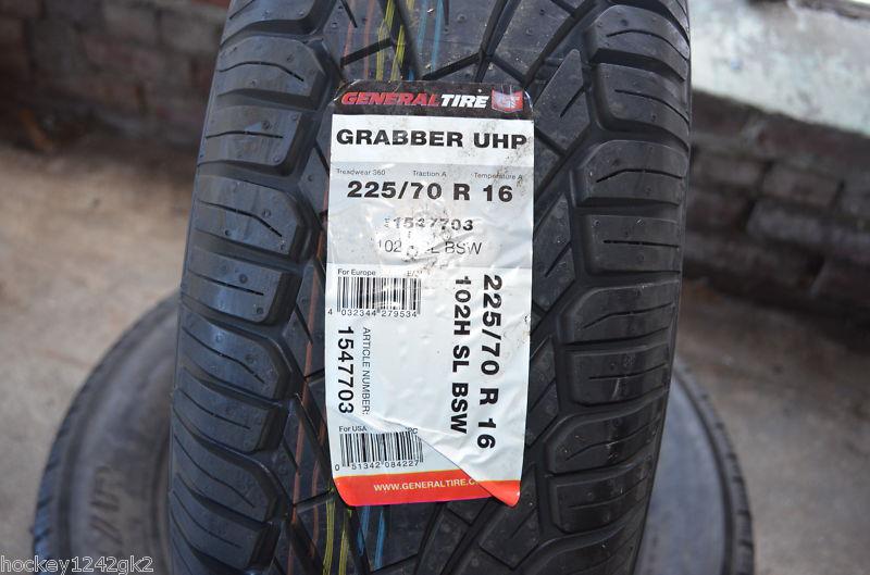 1 new 225 70 16 general grabber uhp tire