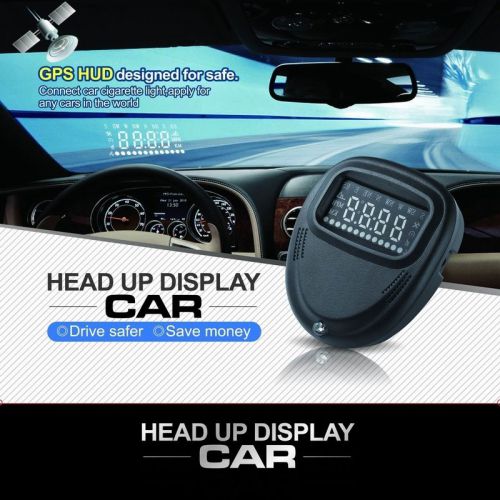 A1 universal 2.0&#034; gps hud head up display overspeed alarm compass speedometer