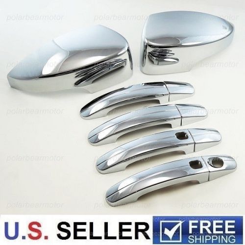 2013-16 ford c-max chrome mirror w/ turn signal + door handle covers w/ smartkey