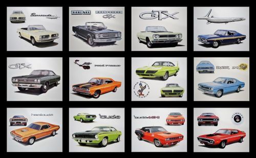 Plymouth chrysler mopar: magnum 440 400 383 wedge - 12 dealer posters art prints