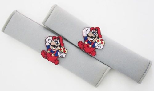 2 pcs car seat belt seatbelt shoulder pads cover super mario brother 2g