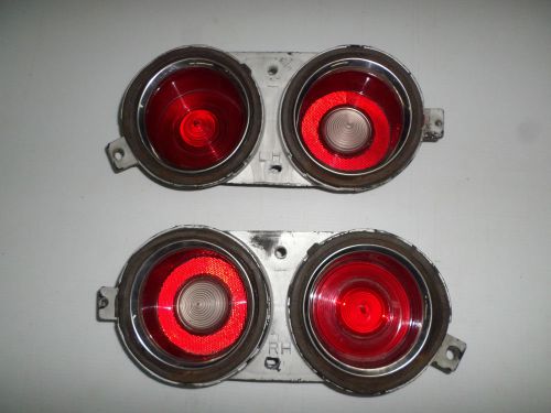 Pair of nice compete taillight housings &amp; lenses 1970-73 camaro price reduced!
