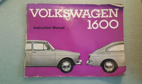 1966 66 volkswagen vw fastback squareback 1600 owner manual original rare!