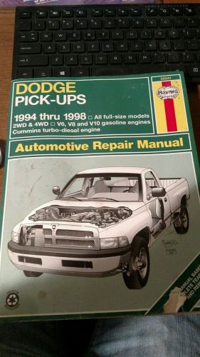 Haynes repair manual 1994-1998 dodge pick-ups diesel/gas