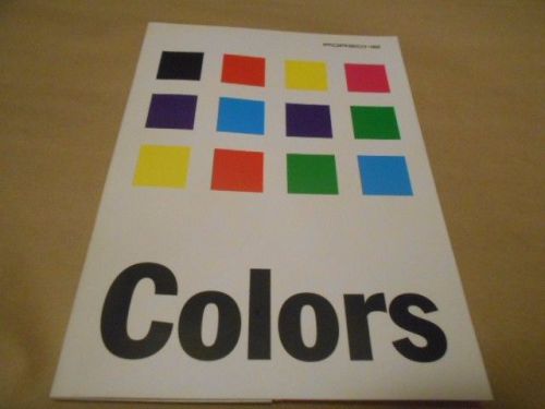 Porsche 911 colors booklet exterior color, convertible top &amp; interior 1995 911