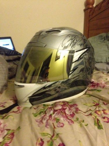 Icon armada helmet w/ gold mirror lens