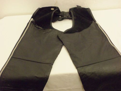 Genuine harley davidson brand leather chaps usa mens medium excellent coindition