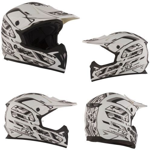 Mx helmet ckx tx 696 camo white/grey/black mat xlarge adult motocross off road