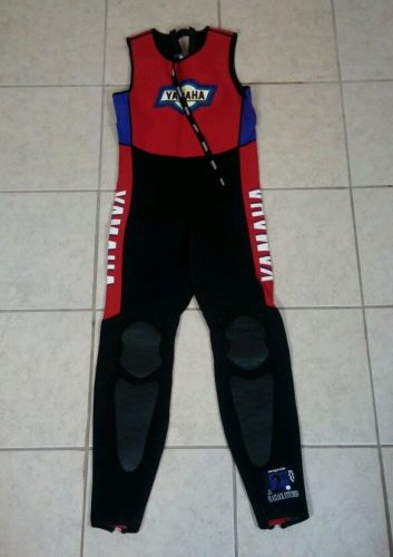 Vtg 80s 90s yamaha wave runner riding long john wet suit full body m surf