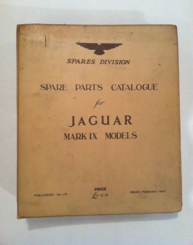 Jaguar &#034;original&#034; mark ix 9 spare parts catalouge