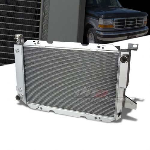 85-96 ford f250/f150/super duty v8 3-row tri core full aluminum racing radiator