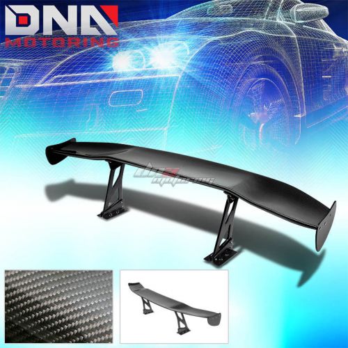 Nrg carbon fiber 69&#034; gt racing back/tail spoiler/wing+adjustable stand/blacket