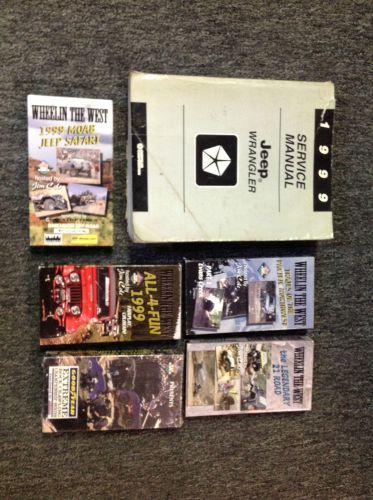 1999 jeep wrangler service repair shop workshop manual set w vhs tapes rare oem