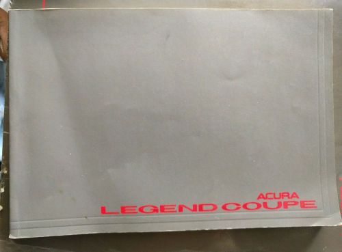 Acura legend owners manual 1993