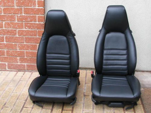 Porsche 944 911 951 964 968 85-94 seat kit leather upholstery black beautiful