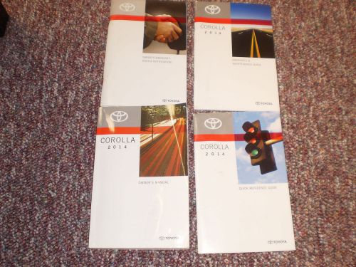 2014 toyota corolla car owners manual books guide all models