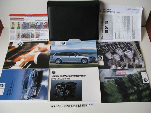 03 2003 bmw e46 3-series 325i 325xi sport wagon owners manuals books set # c167