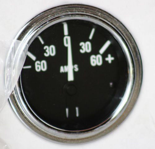 2-1/16&#034; stewart warner 82109 ammeter shunt gauge 60-0-60 a inboard marine boat b