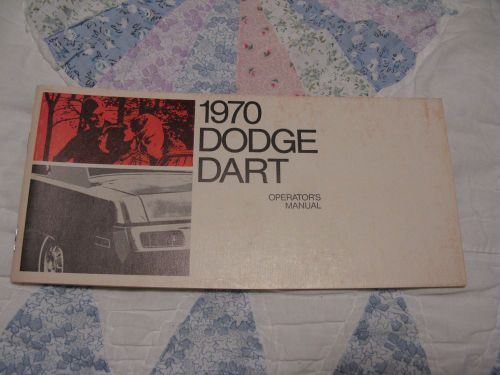 1970 dodge dart operator&#039;s manual