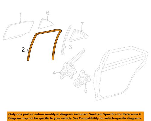 Toyota oem 2015 camry glass-rear door-run channel right 6814206140