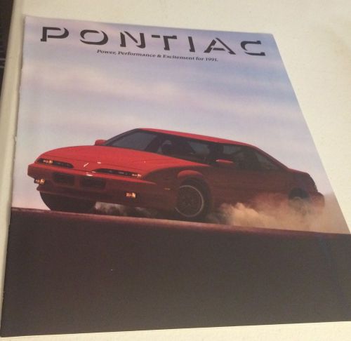 1991 brochure pontiac power full line original dealer firebird grand prix am