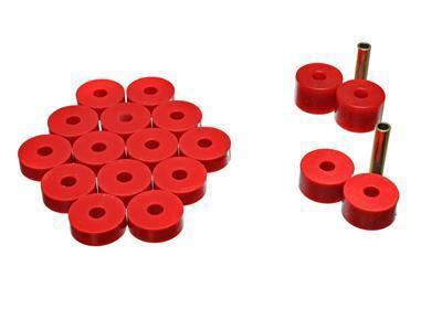 Energy suspension 2-4106r body mount bushings polyurethane red jeep cj5/cj6 set