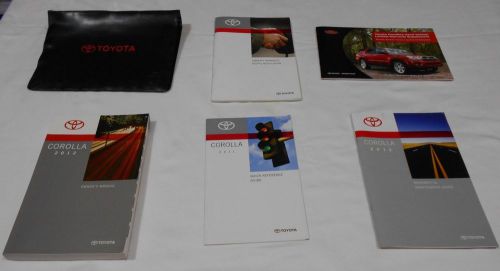 2012 toyota corolla owner manual 6/pc.set &amp; black toyota factory case.free s/h