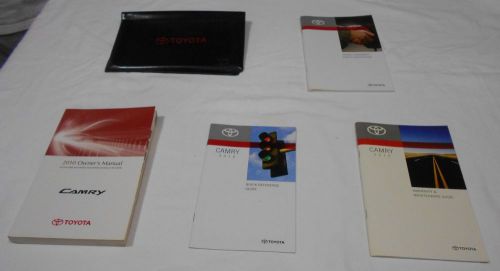 2010 toyota camry owner manual 5/pc.set. &amp; black toyota factory case.free s/h