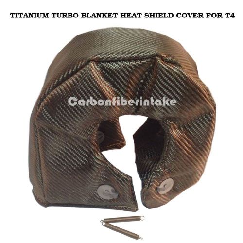 1*racing titanium t4 turbo charger cover turbo blanket heat shield cover for t4