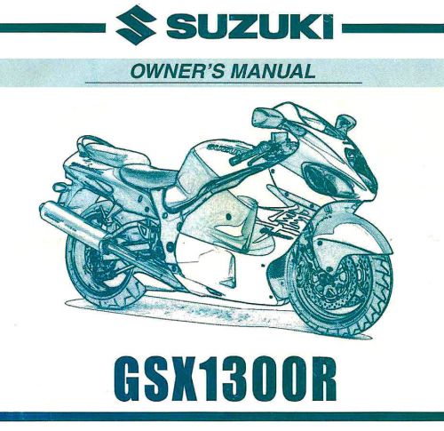 2000 suzuki gsx1300r hayabusa motorcycle owners manual -gsx 1300 r-gsx1300