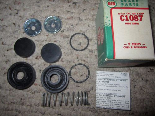 Vintage nos eis wheel cylinder kit 1-1/8&#034; c1087 e series cups &amp; expanders