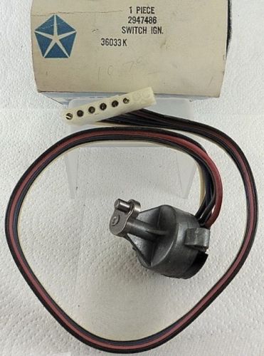 1970 1971 1972 1973 1974 1975 plymouth dodge chrysler nos mopar ignition switch