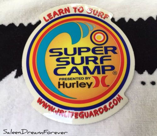2011 hurley learn to surf super surf camp sticker decal surf surfing beach wear