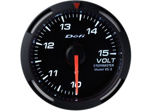 Defi df07006 white racer gauge 52mm voltage / volt meter