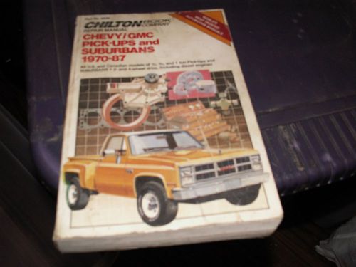 Chilton repair manual chevy / gmc pickups and suburbans 1970-1987 # 6936 tune up