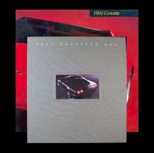 Corvette 1991 - zr-1 hardcover book + l98 brochure - lt5 chevrolet - convertible