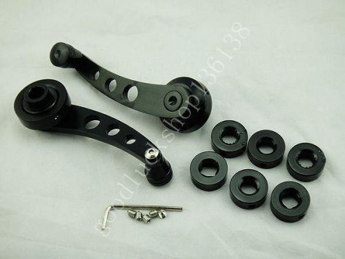 Universal car auto window winder kit crank door glass handle aluminium black s02