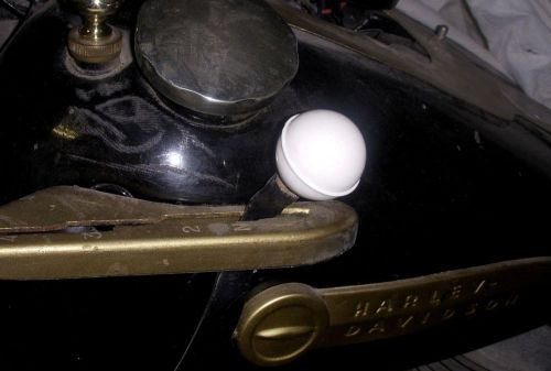 White dakaware? shift knob knucklehead panhead flathead cushman indian vw hotrod