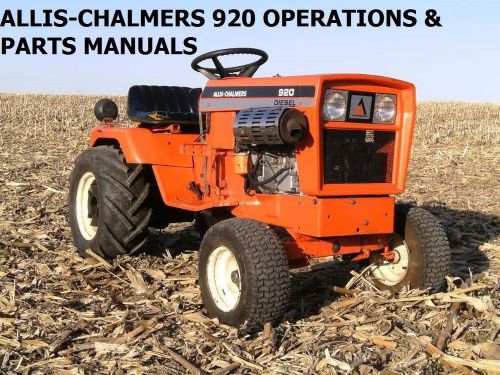 Allis chalmers 920 920d tractor parts list &amp; operation maintenance manuals 200pg