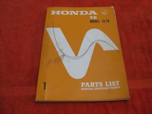 Honda motorcycle repair parts list manual book cl70 cl70k0 scrambler 1969